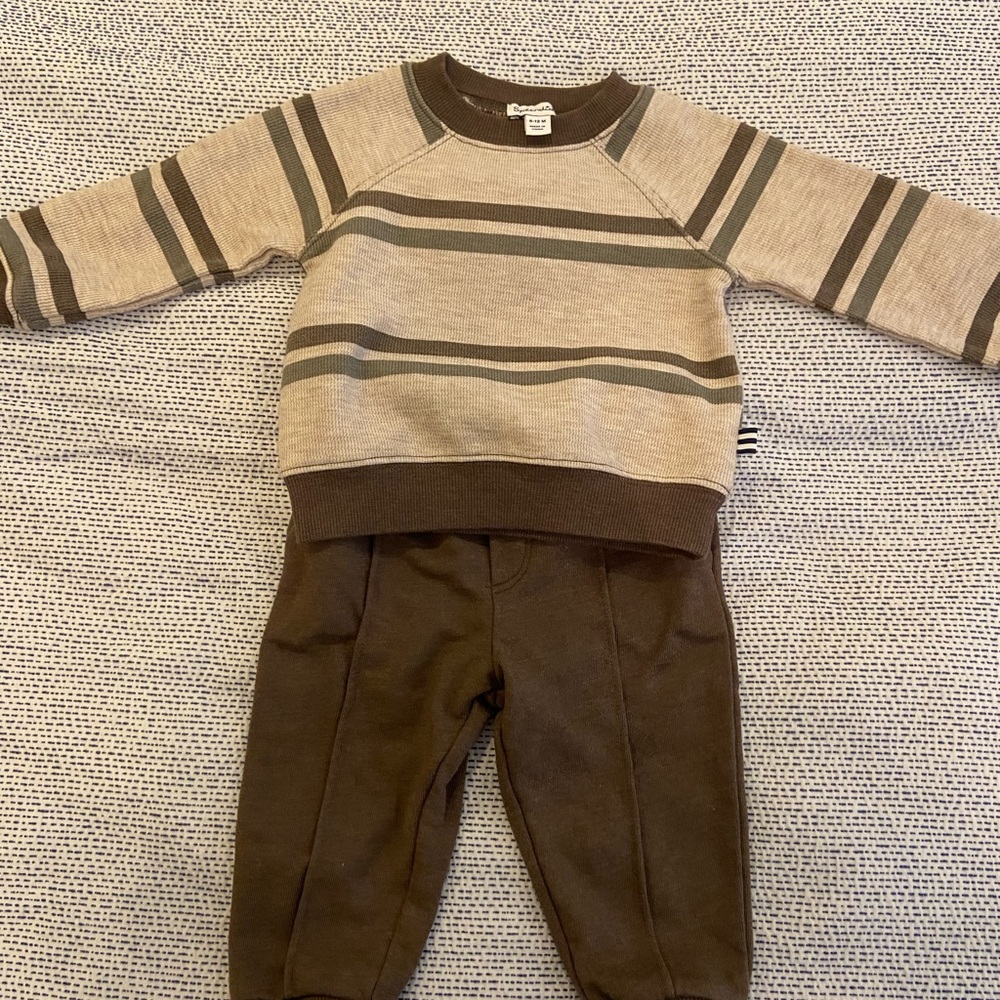 Splendid Brown and Tan Striped Baby Top